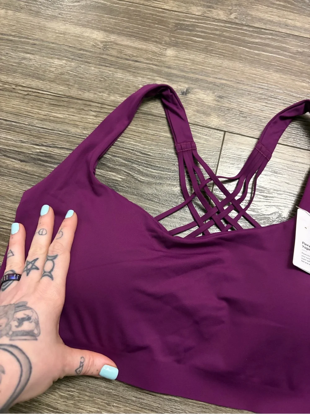 NWT Lululemon FlexyFlex Yoga Bra *Light Support, D-DDD Cups (Chilled Grape) L/XL